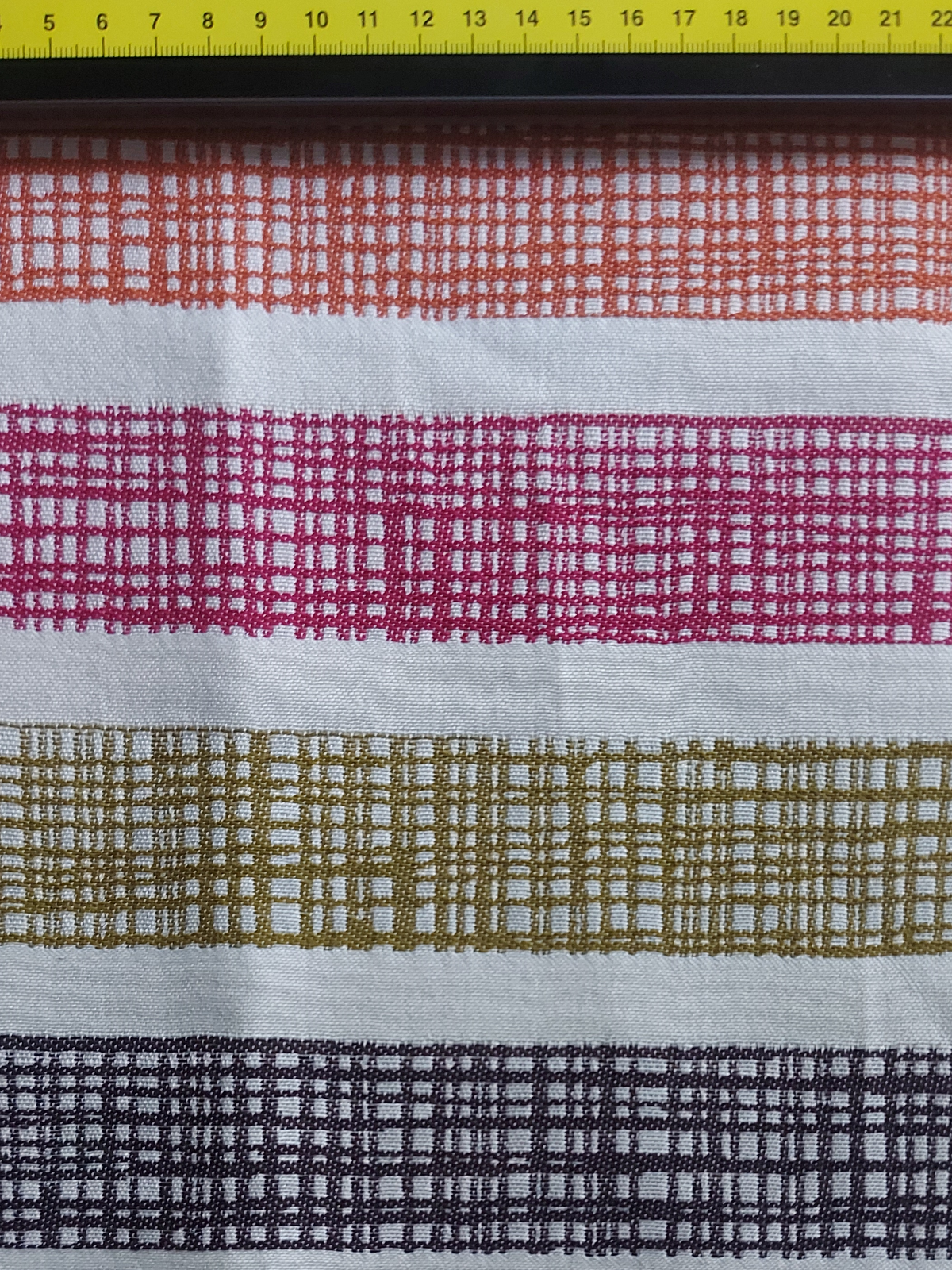 Lime/Fuchsia/Orange/Charcoal Basket Weave Effect Fire Resistant Finish