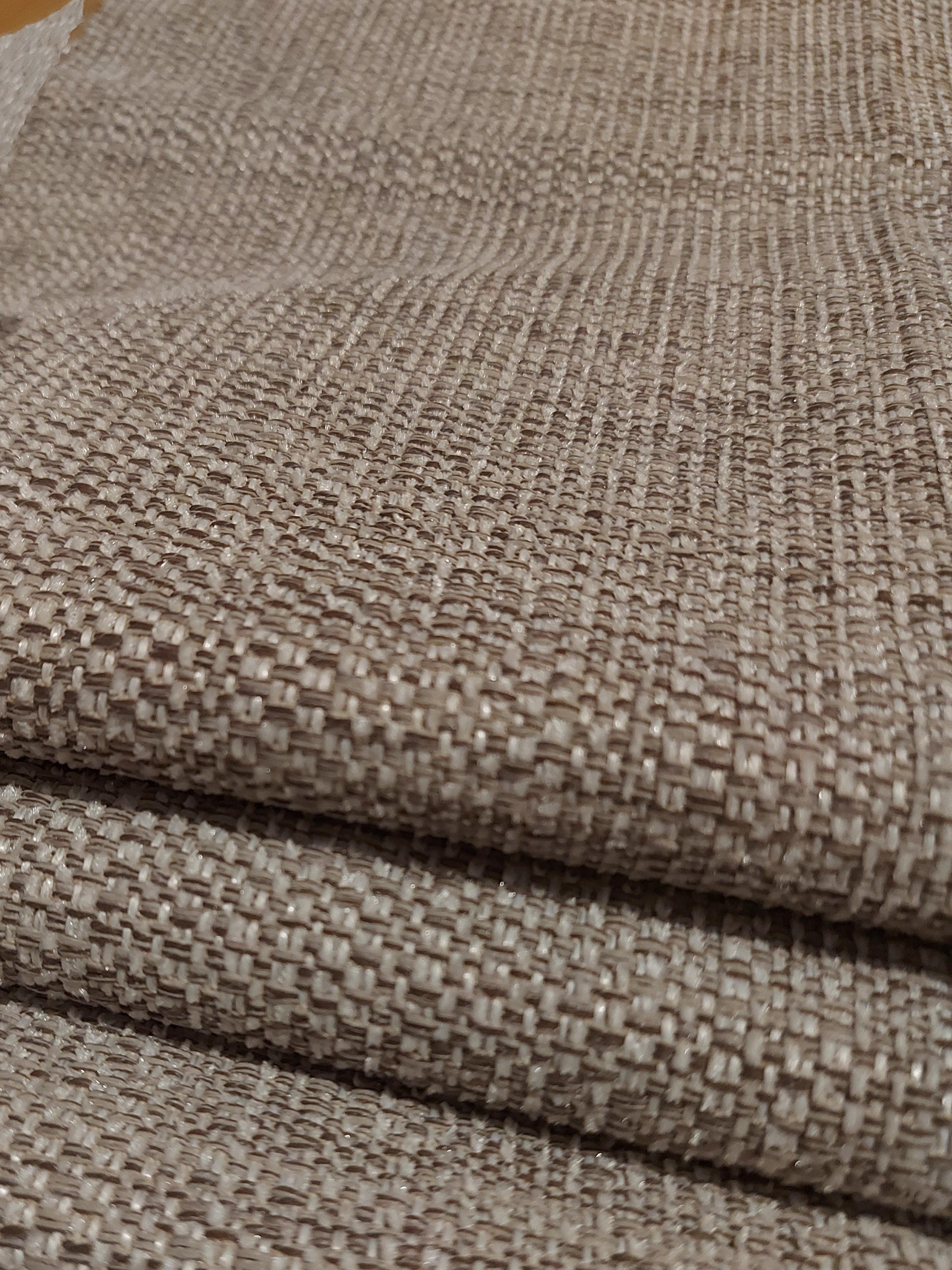 Stone Colour Semi Plain Chenille Type With Fire Retardant Finish