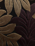 Mink/Purple Leaf Design Heavy Velvet