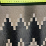 Black/Grey Design On Herringbone Weave Furnishing