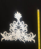 Ivory Corded & Beaded Applique with Pearls