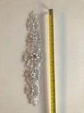 Ivory Crystal Beaded Applique with Pearls