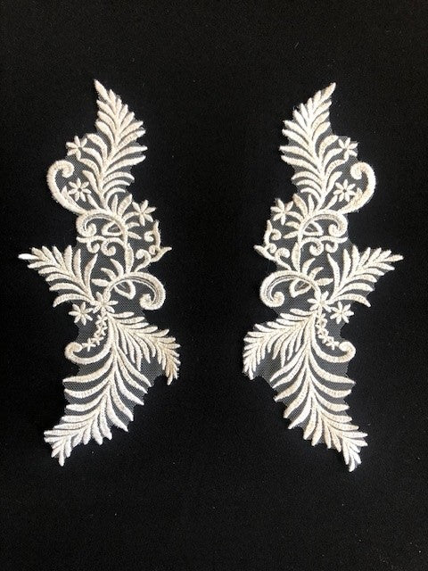 Ivory Embroidered Applique With Sequin