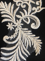 Ivory Embroidered Applique With Sequin