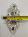 Ivory with Large Crystals Diamond Applique