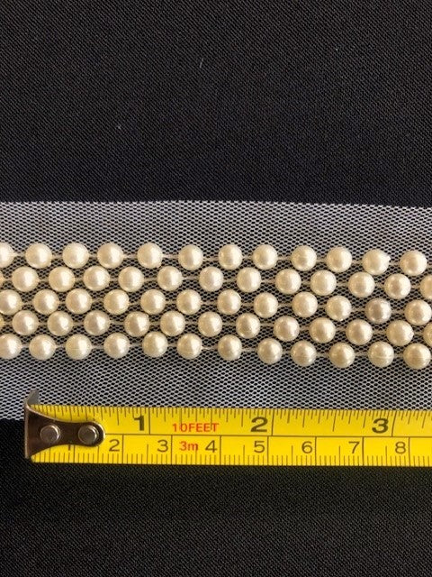 Champagne Pearl Trim 3cm Wide