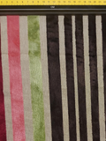 Chestnut/Lime/Pink Velvet Stripe Furnishing