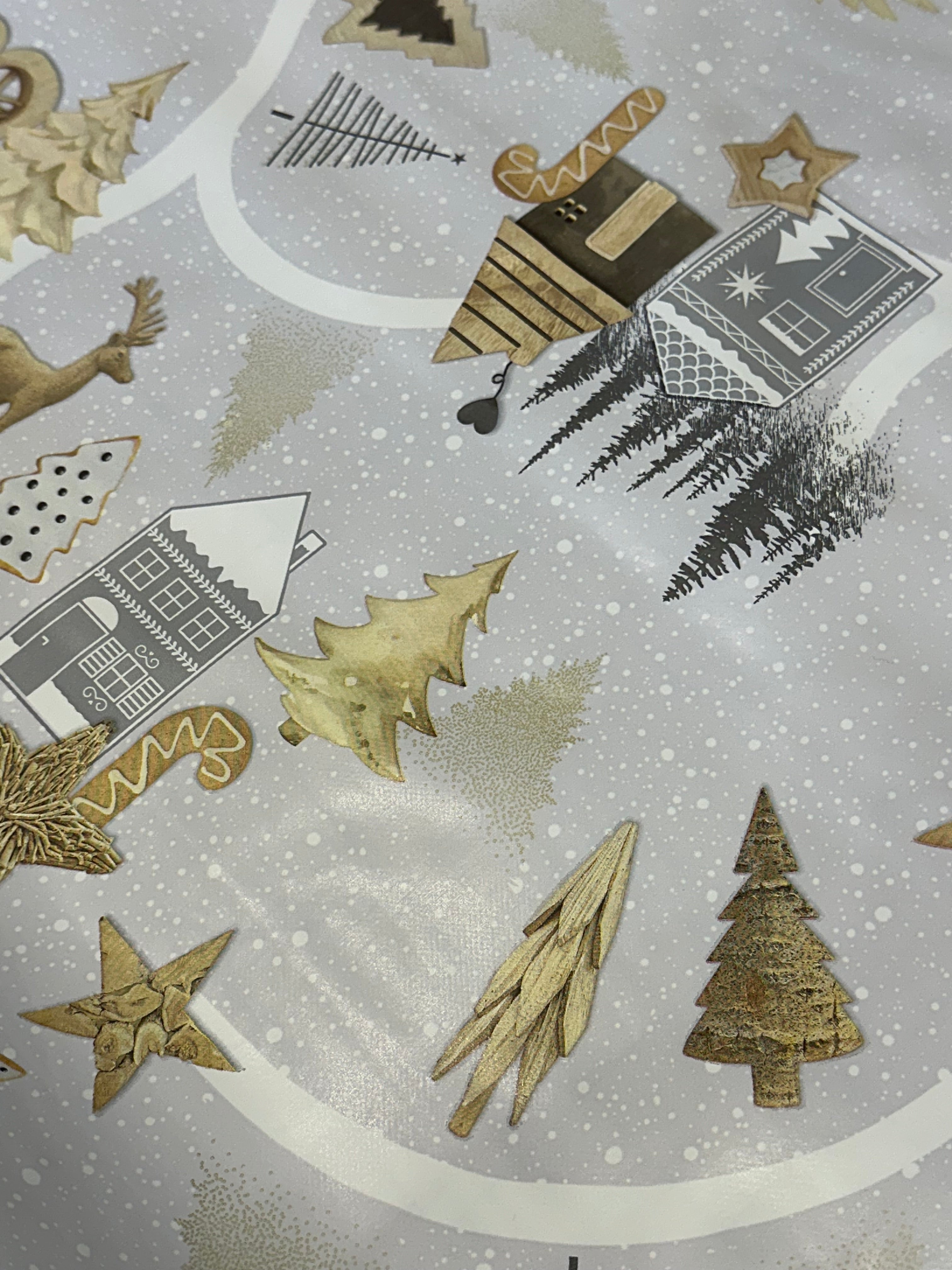 Snow Scene Christmas Themed Wipeable Table Covering - CM1