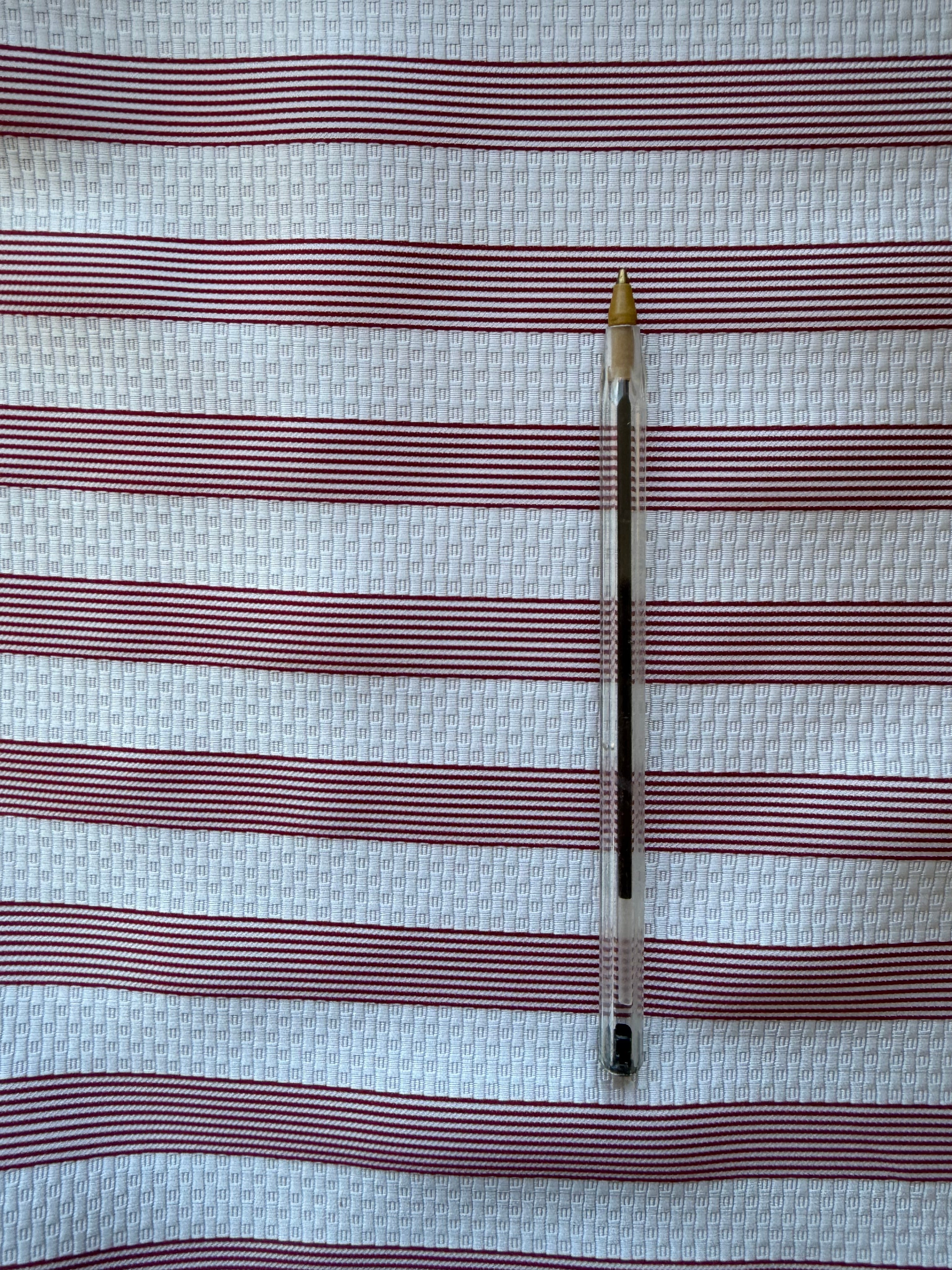 Grey Textured Fabric with Burgundy Stripes – 130 cm Wide, German Woven