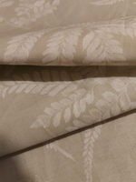 Fern Print on Pastel Sage Green Cotton