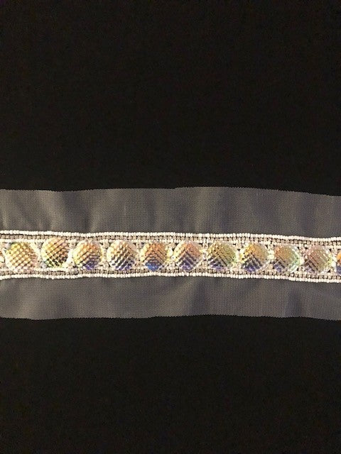 Irridescent & Pearl Trim 3cm wide