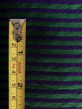 Purple Green Seersucker Stripe.  Stripes Run Across The Fabric