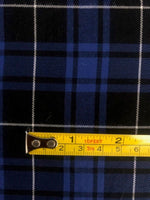 Blue/Navy Tartan With White Overcheck.  Soft Handle