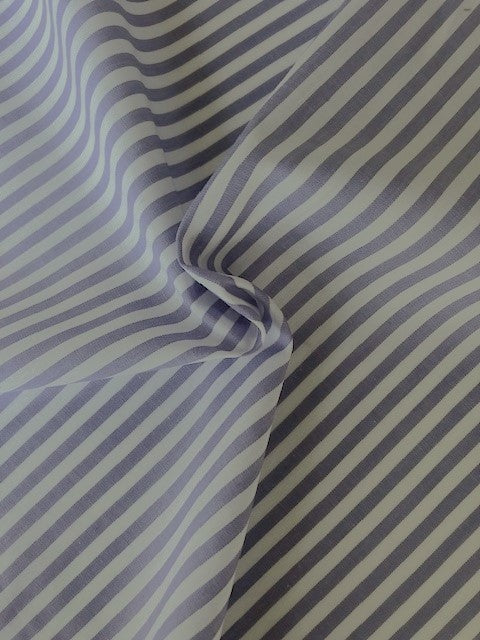Mauve Woven Stripe Shirting Weight.  Stripes Run Across The Fabric