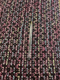 Chanel-Style Multi-Coloured Bouclé Fabric – Black, Pink, Blue & Green