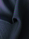 Purple Green Seersucker Stripe.  Stripes Run Across The Fabric