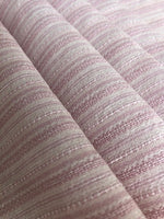 Dusty Pink Raised Woven Stripe, Lightweight.  Stripes Run Across The Fabric