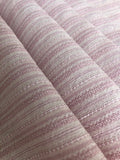 Dusty Pink Raised Woven Stripe, Lightweight.  Stripes Run Across The Fabric