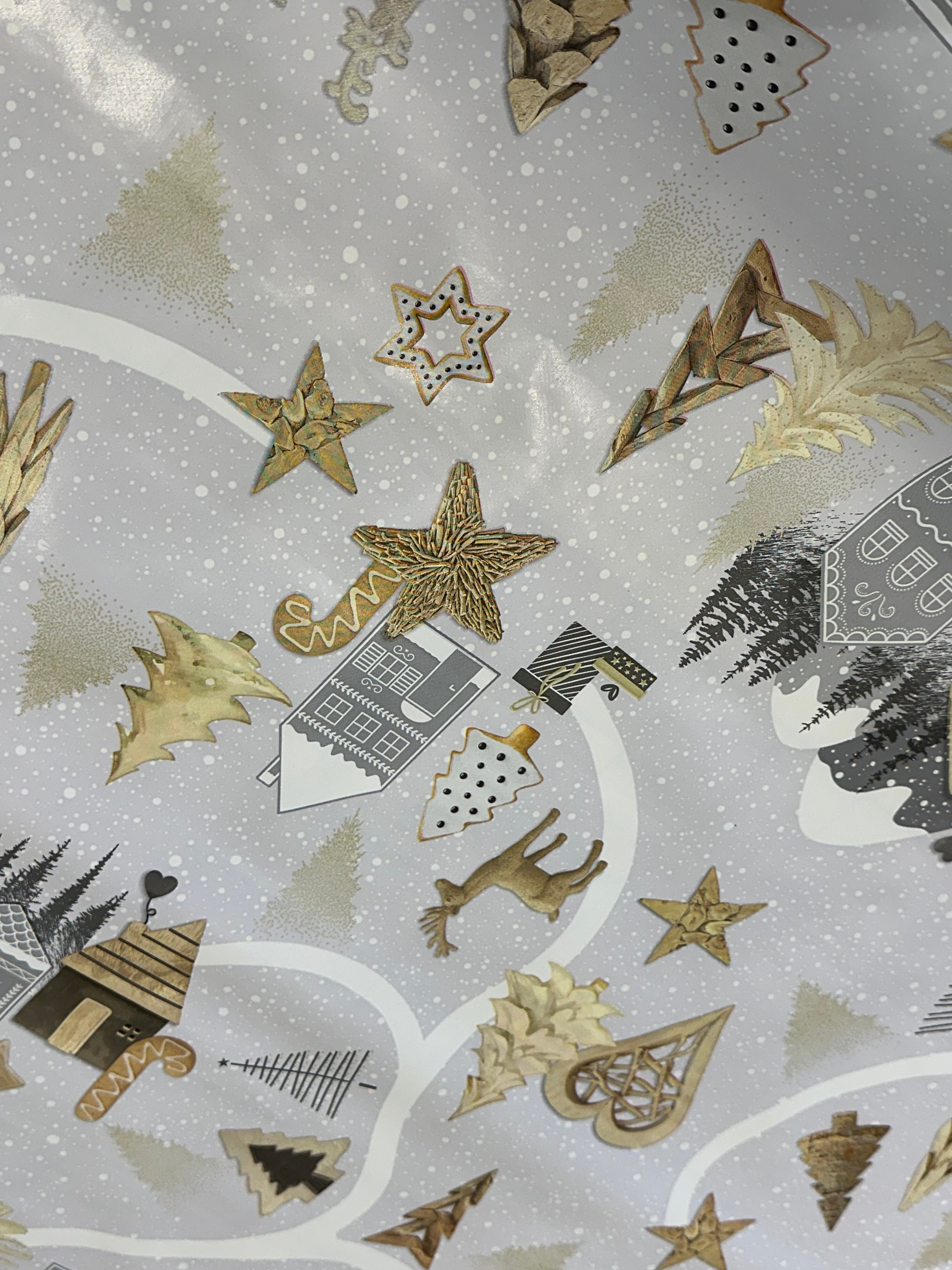 Snow Scene Christmas Themed Wipeable Table Covering - CM1