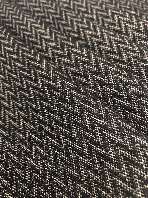 Dark Grey Chevron With One Way Stretch