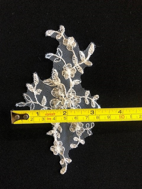 Ivory Beaded Applique