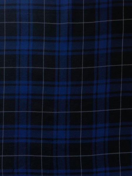 Blue/Navy Tartan With White Overcheck.  Soft Handle