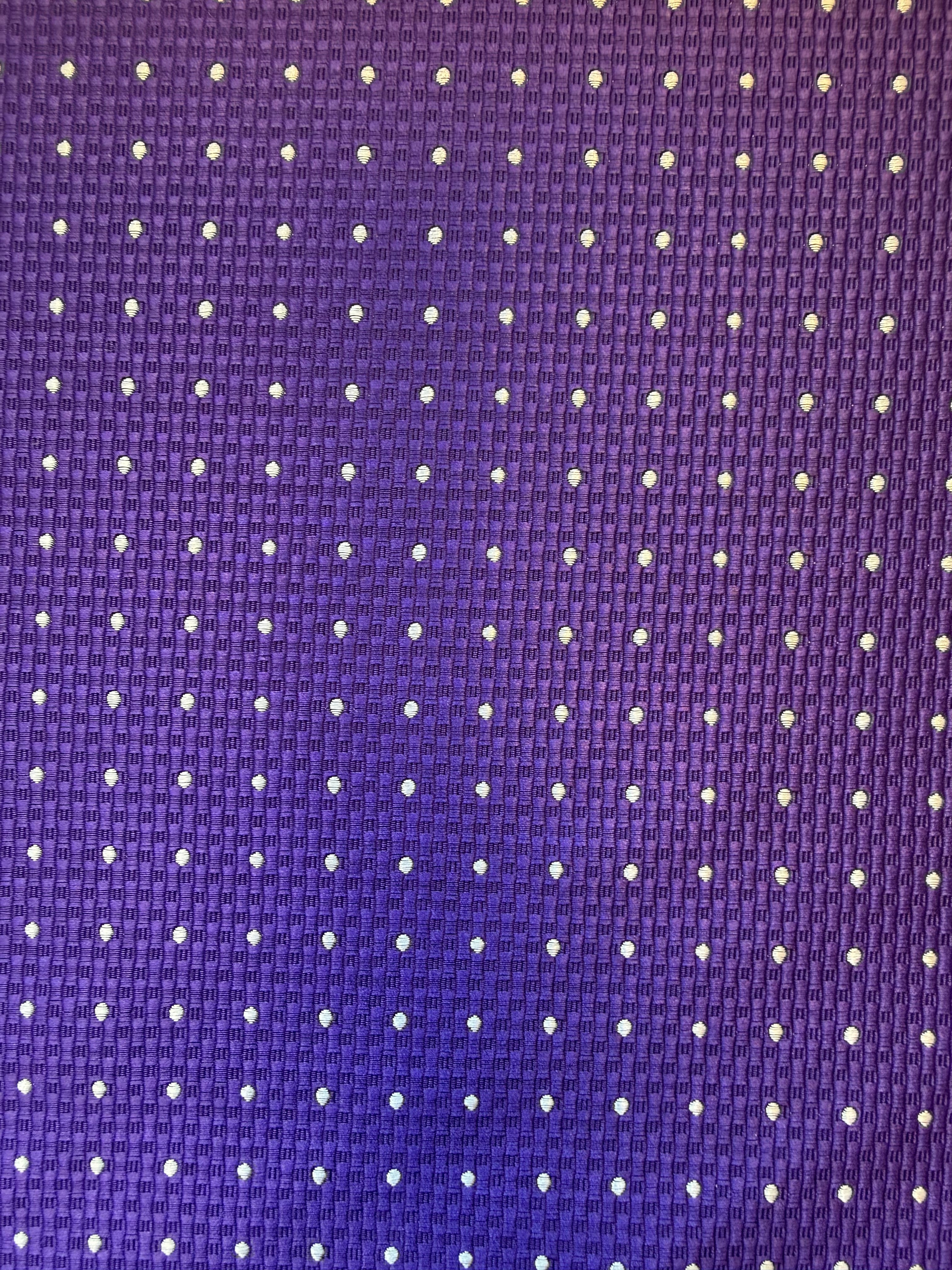 Purple Textured Woven Fabric with White Spot – 130 cm Wide