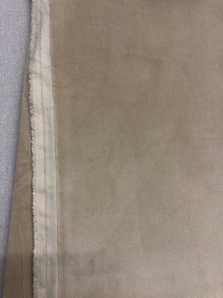 Dark Cream Furnishing. 100% Cotton Velvet, 300 g/m2, 135cm.  Roll Size - 1m