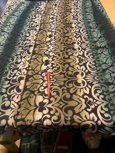 Green Paneled Print on Chiffon. 80g/m2, 100% Polyester. Roll Size - 2m