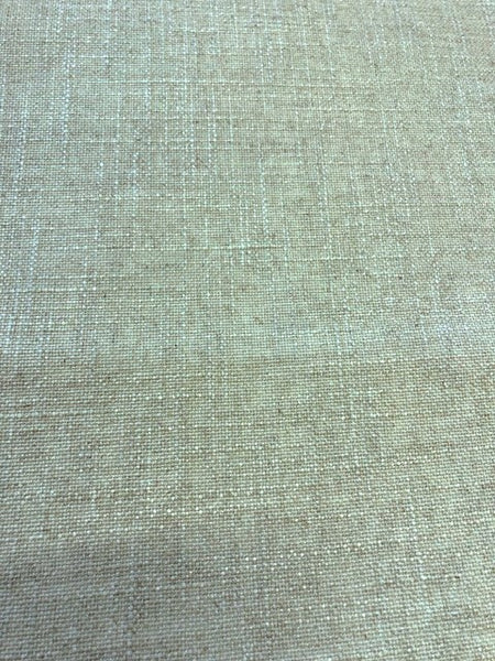 Cream/Beige Basket Weave Furnishing. 100% Cotton, 250g/m2, 145cm. Roll Size - 1.4m