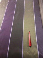 Amethyst/Grey Broad Stripes on Thick Taffeta. 130g/m2, 100% Polyester. Roll Size - 1.7m.