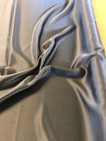 Gunmetal Soft Handle Fluid Satin. 170g/m2, 100% Polyester. Roll Size: 1.8m