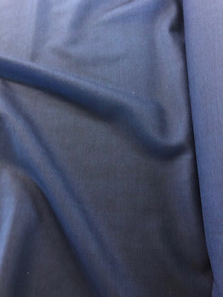 French Navy Poly/Wool Light Weight Suiting. 180g/m2, 55%Polyester 45% Wool. Roll Size: 4.5m