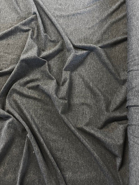 Grey Marl Viscose/Elastane Jersey. 170g/m2, 95% Viscose 5% Elastane. Roll Size: 4.5m