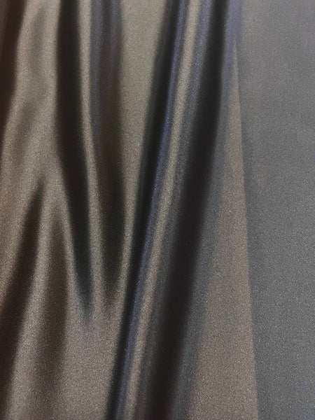 Black Non Snag Matt Duchess Satin. 190g/m2, 100% Polyester. Roll Size: 2.5m
