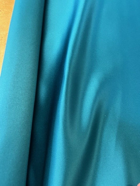 Teal Non Snag Matt Duchess Satin. 190g/m2, 100% Polyester. Roll Size: 3m