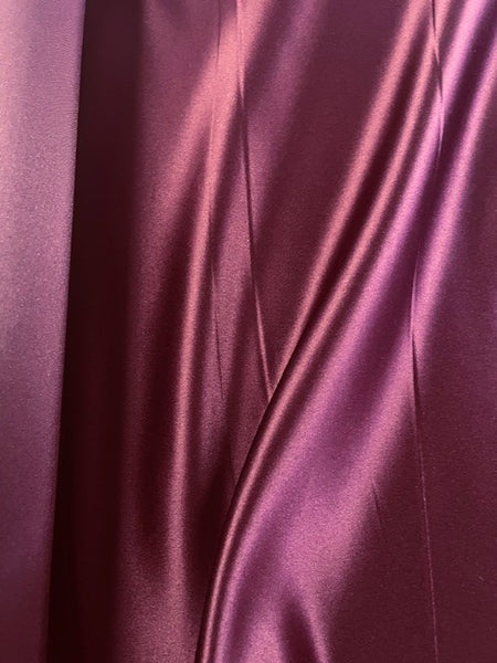 Claret Non Snag Matt Duchess Satin. 190g/m2, 100% Polyester. Roll Size: 5m