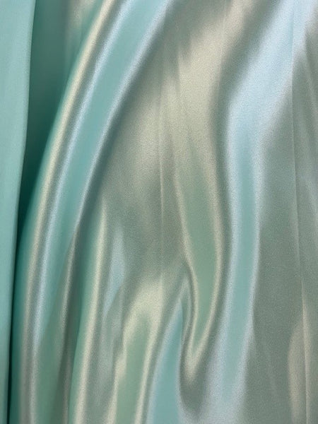Mint Non Snag Matt Duchess Satin. 190g/m2, 100% Polyester. Roll Size: 4m