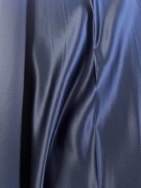 Navy Non Snag Matt Duchess Satin. 190g/m2, 100% Polyester. Roll Size: 5m