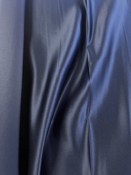 Navy Non Snag Matt Duchess Satin. 190g/m2, 100% Polyester. Roll Size: 4.6m