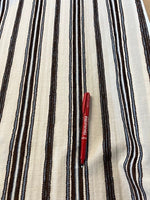 Brown and Blue Raised Embroidered Stripe. 140g/m2, 100% Cotton. Roll Size: 4.2m
