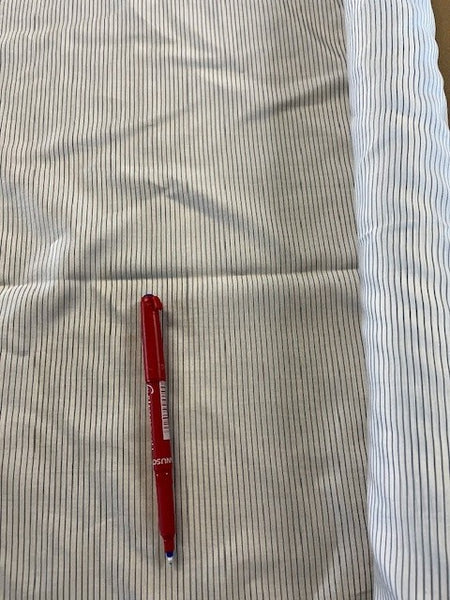 Black Pinstripe Lining. 60g/m2, 100% Viscose. Roll Size: 3m