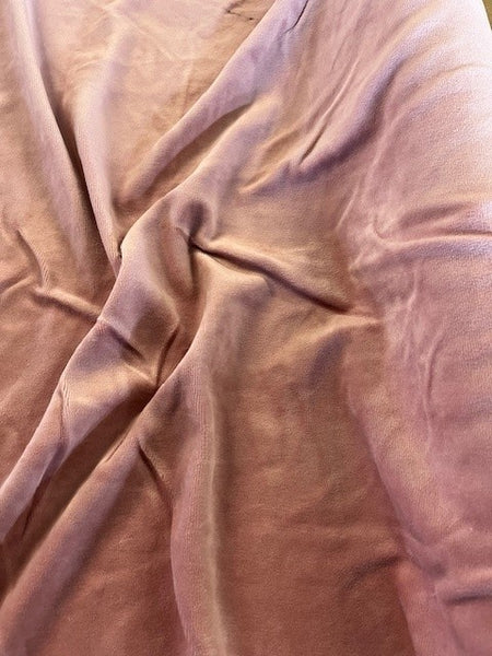 Pink Cotton Fleece, 190cm Wide. 280g/m2, 100% Cotton. Roll Size: 2m