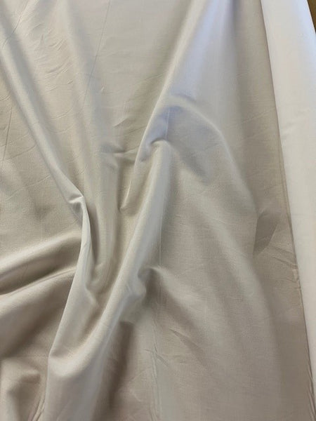 White Cotton Shirting With Stretch. 120g/m2, 96% Cotton 4% Spandex