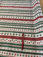 Green/Red Striped Christmas Theme. 110g/m2, 100% Cotton. Roll Size: 1.7m
