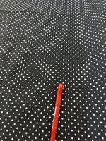 White Spot on Navy Poly/Cotton. 110g/m2, 65% Polyester 35% Cotton. Roll Size: 2m
