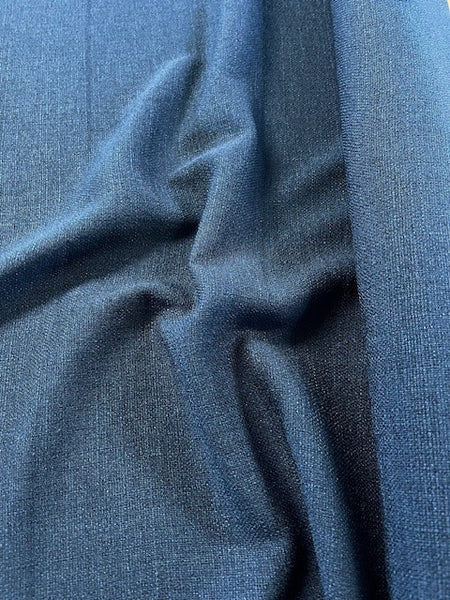 French Navy Linen Look. 200g/m2, 100% Polyester. Roll Size: 2.8m