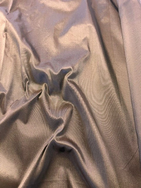 Chestnut/Grey Silk With Subtle Ribbing. Intermittent Staining Reflected in Price. 100g/m2, 100% Silk. Roll Size: 5.5m