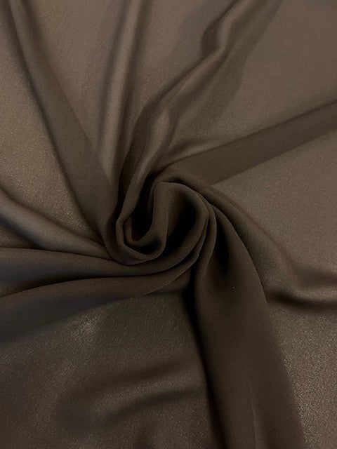 Lightweight Polyester Crepe Fabric – Brown Roll Size: 5.6m