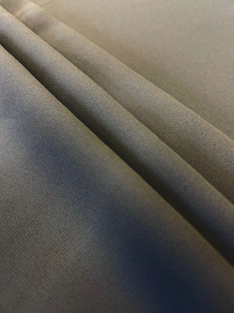 Lightweight Polyester Crepe Fabric – Grey Roll Size: 1m